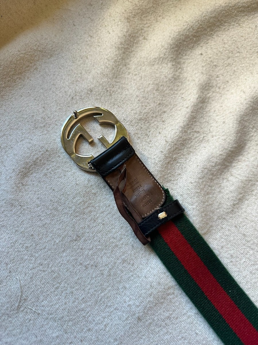 Authentic Gucci Belt Web Green and Red Interlocking G  display picture 3