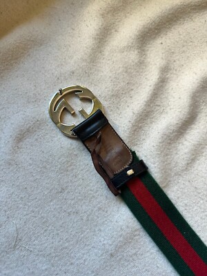 Authentic Gucci Belt Web Green and Red Interlocking G  display picture 1