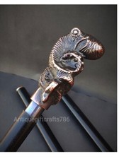 Antique Style Octopus Head Handle Victorian Walking Stick Wood Cane gift