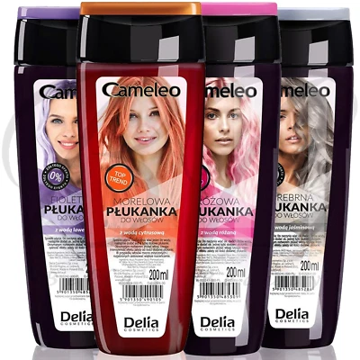 DELIA COSMETICS DELIA Cameleo Hair Coloring Toner 200ml *Apricot/Pink/Silver/Violet* *CHOOSE*