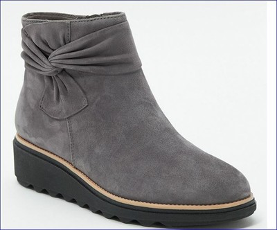 clarks grey ankle boots
