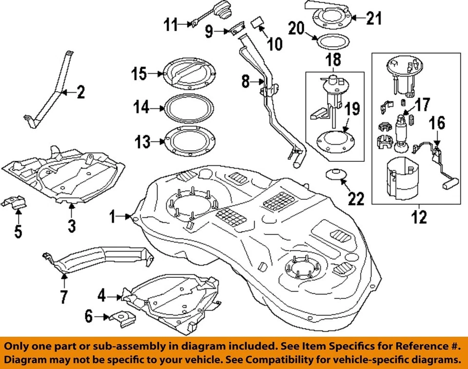 Used Fuel Pump fits: 2013 Subaru Impreza Pump Assembly 2.0 Grade A - Imagem 3 de 4