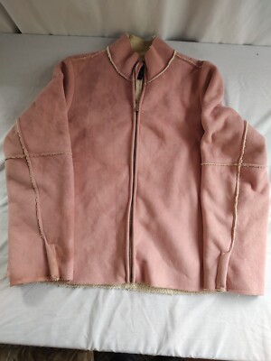e Studio Pink Faux Suede/ Shearling Jacket. Women's XL. 100%. Poly. G.C.
