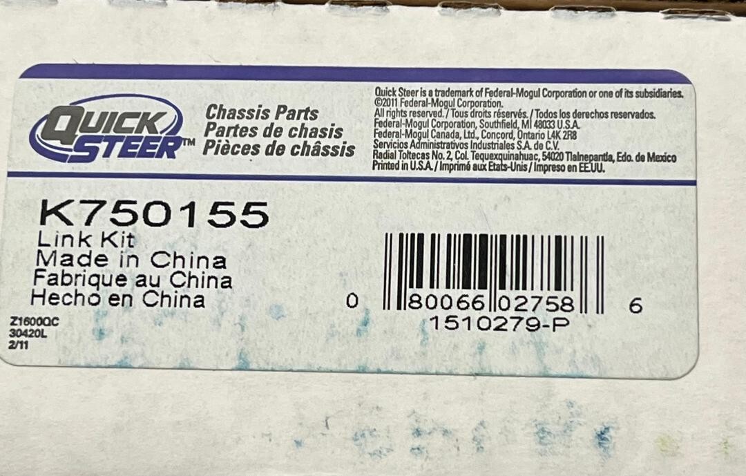 K750155 Zinc-Nickel Alloy Stabilizer Sway Bar Link Kit - Fits Saturn Outlook, GMC Acadia, Chevy Traverse, Buick Enclave