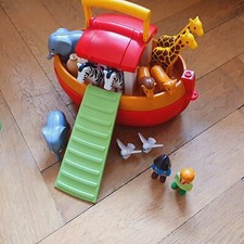 Gro&szlig;es KONVOLUT Playmobil 123 Mitnehm ARCHE Noah Bauernhof Haus Rennauto PAKET