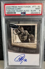 2009 Press Pass Fusion Silver Stephen Curry RC /100 PSA 9 PSA on card Auto!🔥📈