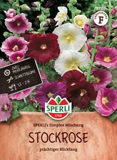 Stockrose 'Sperli's Simplex Mischung' - Alcea rosea, Bauerngarten, Samen, 87135
