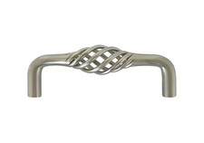 Brand 3" Brushed Nickel Kitchen Bathroom Birdcage Cabinet Knob pull 76mm