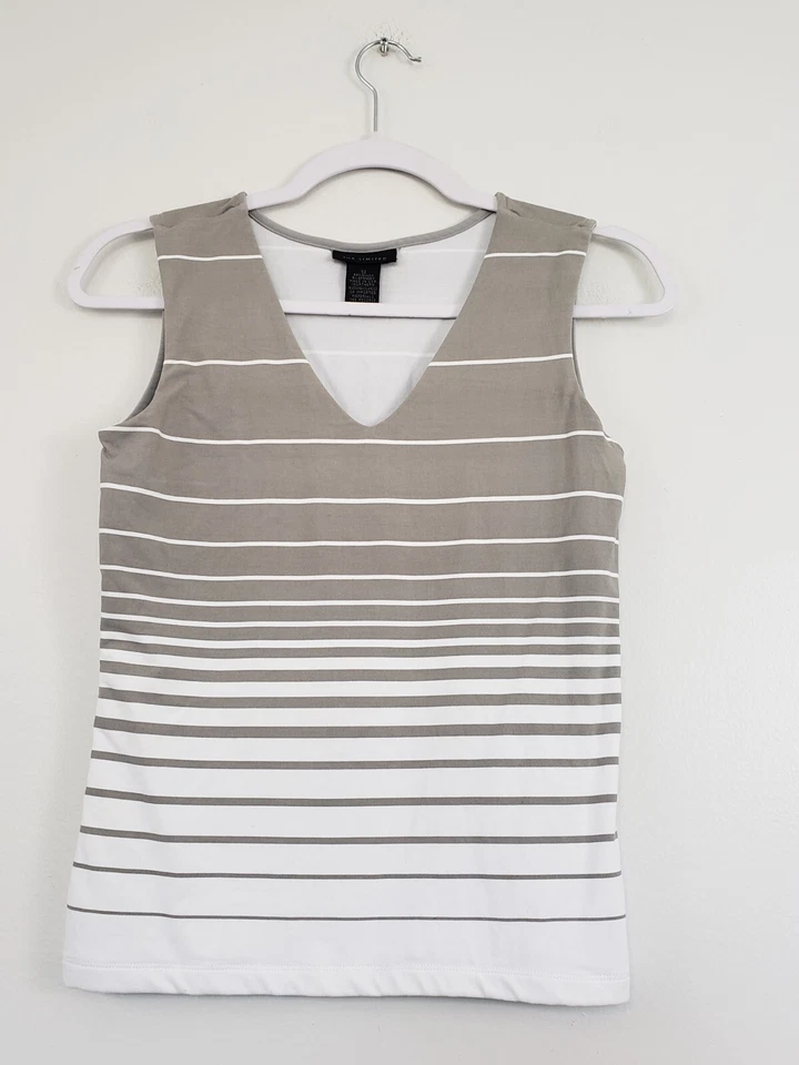 (A5) Camiseta sin mangas elástica vintage años 90 Y2K The Limited para mujer talla S cachemira EE. UU. Foto 2 de 4