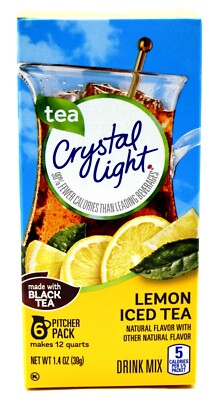 12 12-Quart Boxes Crystal Light Lemon Iced Tea Drink Mix