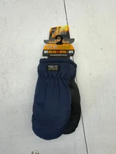 Polar Extreme Navy Blue Insulated Ski Mittens Unisex Kids One Size