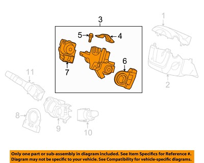 Used Ignition Switch fits: 2012 Honda Civic 1.8L AT Grade A