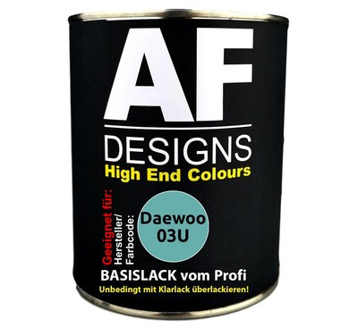 1L Autolack für Daewoo 03U Aqua Green Metallic  Autolack Spritzfertig