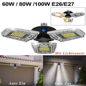 60-100W LED Garagenleuchte E27 Deckenleuchte Garage Werkstatt Lampe