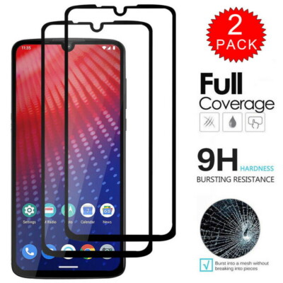 2-Pack For Motorola Moto G7 Plus P40 G6 E5 9D Tempered Glass Screen Protector x2