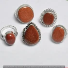 Offer Sunstone Gemstone 925 Sterling Silver Plated Designer Wholesale Lot Rings