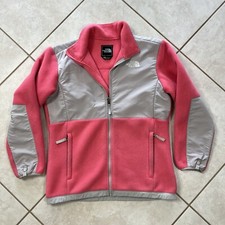 The North Face Denali Girl Fleece Jacket Polartec Full Zip Extra Large Pink Gray