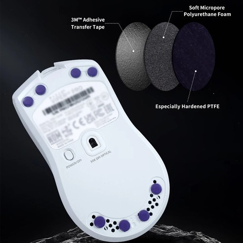 Für X--Raypad Mausfußfuß Füße lila runde Punkte DIY Mäuse gleiten Füße - Bild 10 von 12