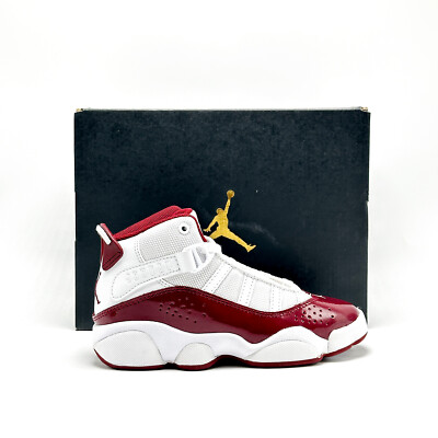 NEW* Pre-School Kids Nike Air Jordan 6 Rings (PS) WHITE/TEAM RED