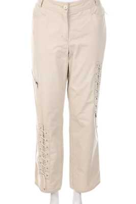 MARC CAIN Pants Lacing N 5 = D 42 light beige