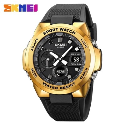 SKMEI Men's Digital Sport Watch Silicone Band Stopwatch Water Resist Wristwatch