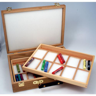 Frisk Wooden Pastel Box - Empty - Two (2) Trays 