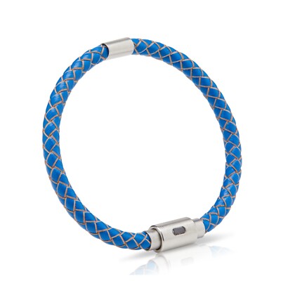 Armband  mit Siliziumchip im Magnetverschluss  / Powerband ''Elegance'' Blau