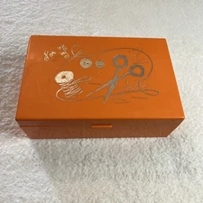 Vintage Sewing Box Orange For My Sewing READ