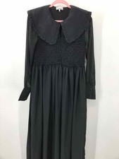 Pre-Owned Ganni Black Size 38 Shift Maxi Long Sleeve Dress