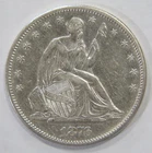 SEATED LIBERTY HALF DOLLAR 50 CENTS 1876 S 90% SILVER U.S MINT ISSUED COIN 🌈⭐🌈