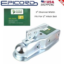 Straight Trailer Coupler 2 Ball 3 Channel Width 3500 Lbstrailer Tongue Couple