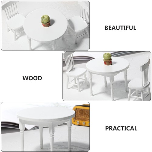 Plastic Table Set Kids Crafts Tavolo e Sedia Bianco Bambino Mini Arredamento - Foto 12 di 12