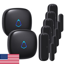 METAK Wireless Door Contact Sensor Alarm 500FT Range 58 Chimes 5 Volume Levels