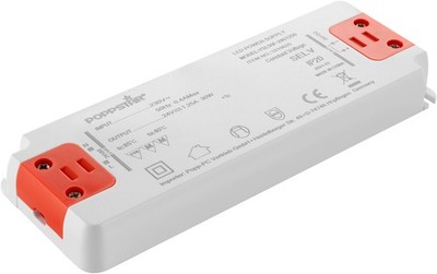 Poppstar Slim LED Trafo 24 V (f. LEDs bis 30 Watt) ultra flach 24V DC 1,25A