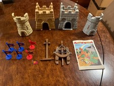 VINTAGE 1983 LAKESIDE CROSSBOWS AND CATAPULTS BOARD GAME PARTS ONLY INC CASTLE