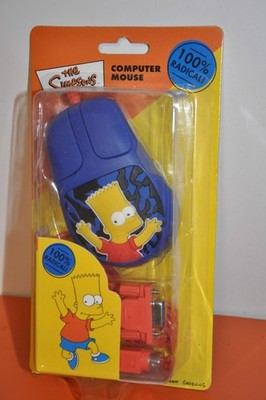 Sealed The SIMPSONS Computer Mouse Bart Blue by PLAYWORKS INTERNATIONAL Co./2000