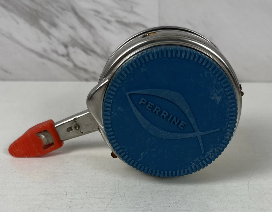 Vintage Perrine No 51 Automatic Fly Reel With Line. Very Nice