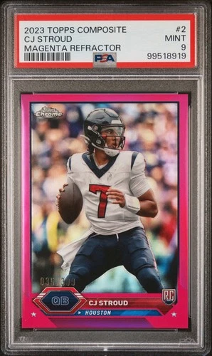 Topps 2023 Composite Chrome CJ Stroud #2 Magenta Refractor /399 PSA 9 Rookie
