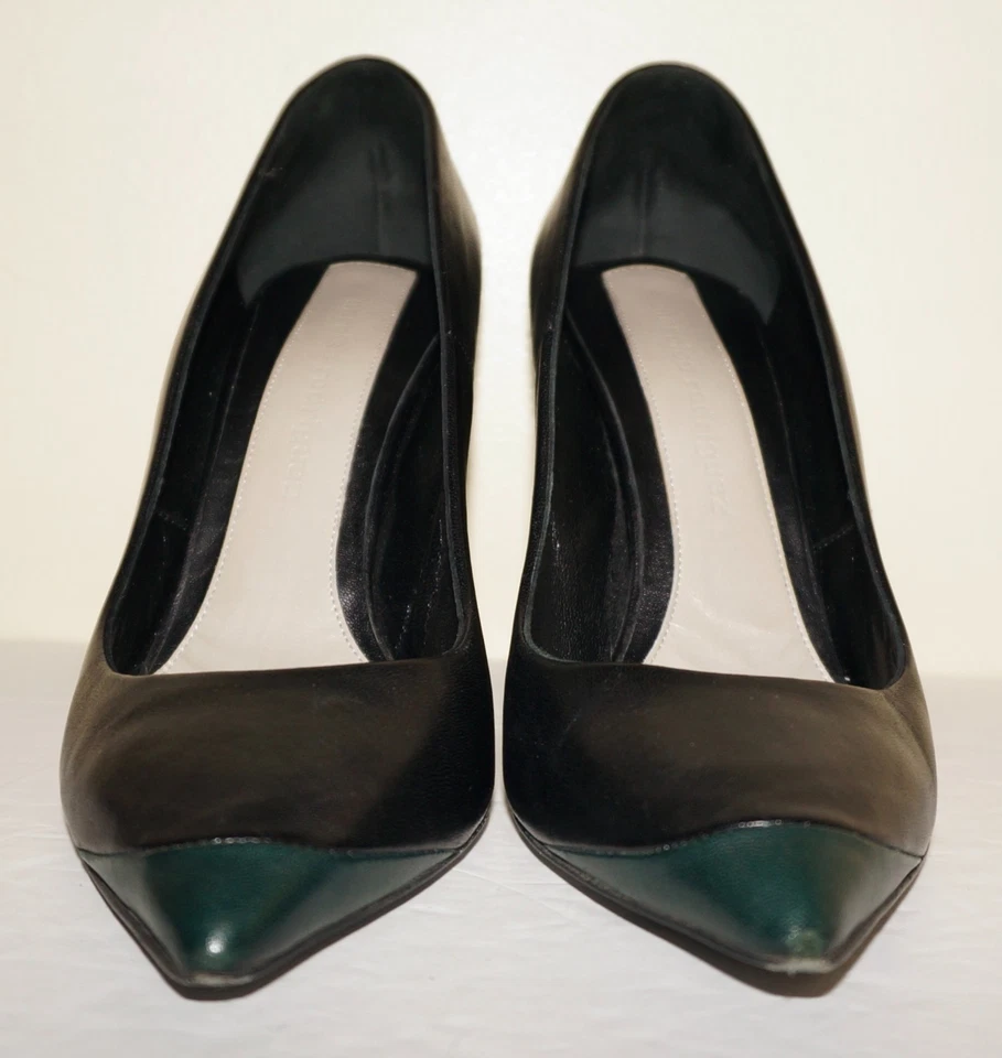 Zapatos de salón NARCISO RODRIGUEZ de cuero negro y verde intenso 38 EUR Foto 2 de 4