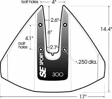 HydroFoil SE Sport 300 Black Turbo Outboard Boat Motor Stabiliser 40-350HP - Picture 4 of 4
