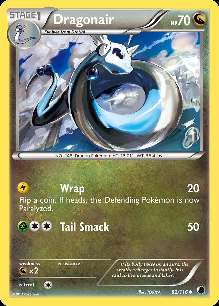 Pokemon Dragonair (82/140) Plasma Freeze LP REVERSE HOLO
