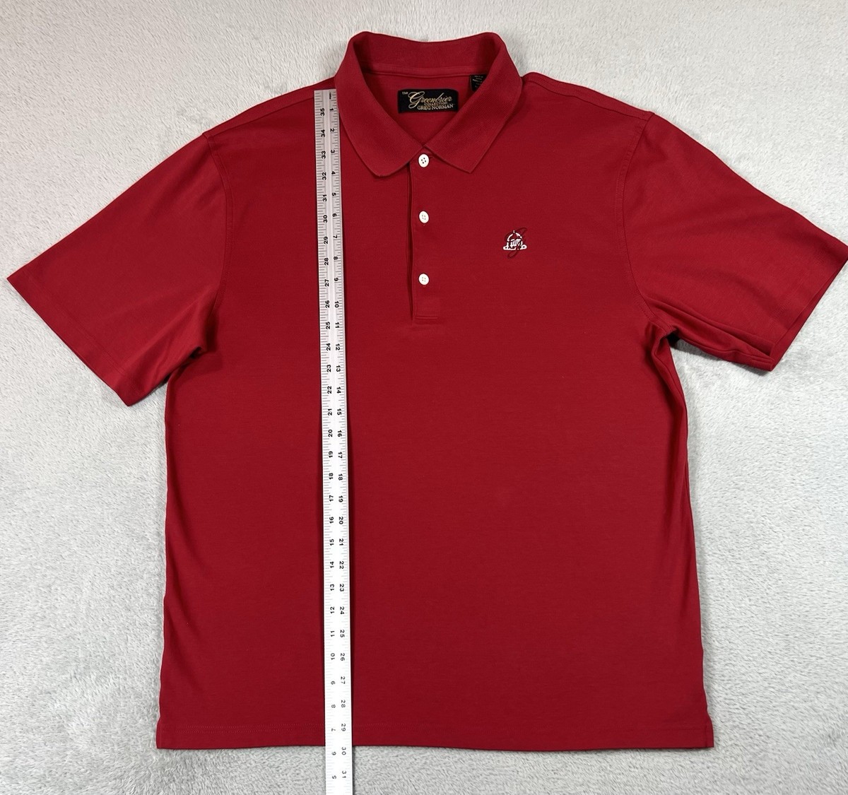 The Greenbrier Greg Norman Shirt Mens Extra Large XL Red Golf Polo