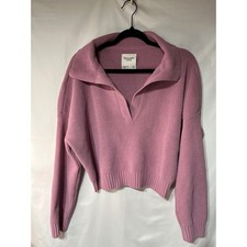 Abercrombie  Fitch Womens Pink Knit Cropped Pullover Sweater