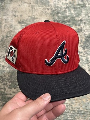 AUTHENTIC 25 Atlanta Braves New Era Spring Training 59FIFTY Fitted Hat Red 7 5/8