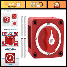 Heavy Duty Battery Disconnect Switch 300A - 1-Both-2-Off, Waterproof Power Kill