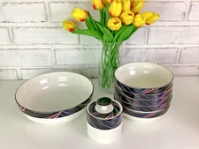 Vintage Escapade Sango 5 Bowls Sugar Bowl Serving Bowl by Joan Luntz