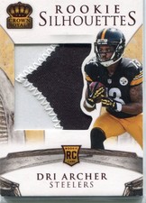 2014 Crown Royale  DRI ARCHER  Gold Jumbo Game Jersey Patch Rookie STEELERS /25