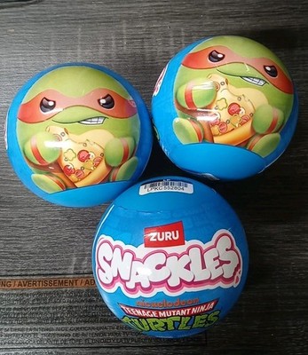 Lot Of 3 ZURU Snackles Teenage Mutant Ninja Turtles  plush