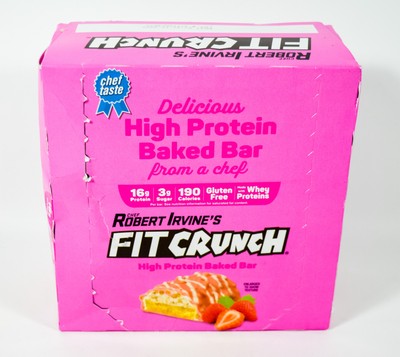 9 Robert Irvine Fit Crunch STRAWBERRY STRUDEL 16g Protein Bars 01/17/2026