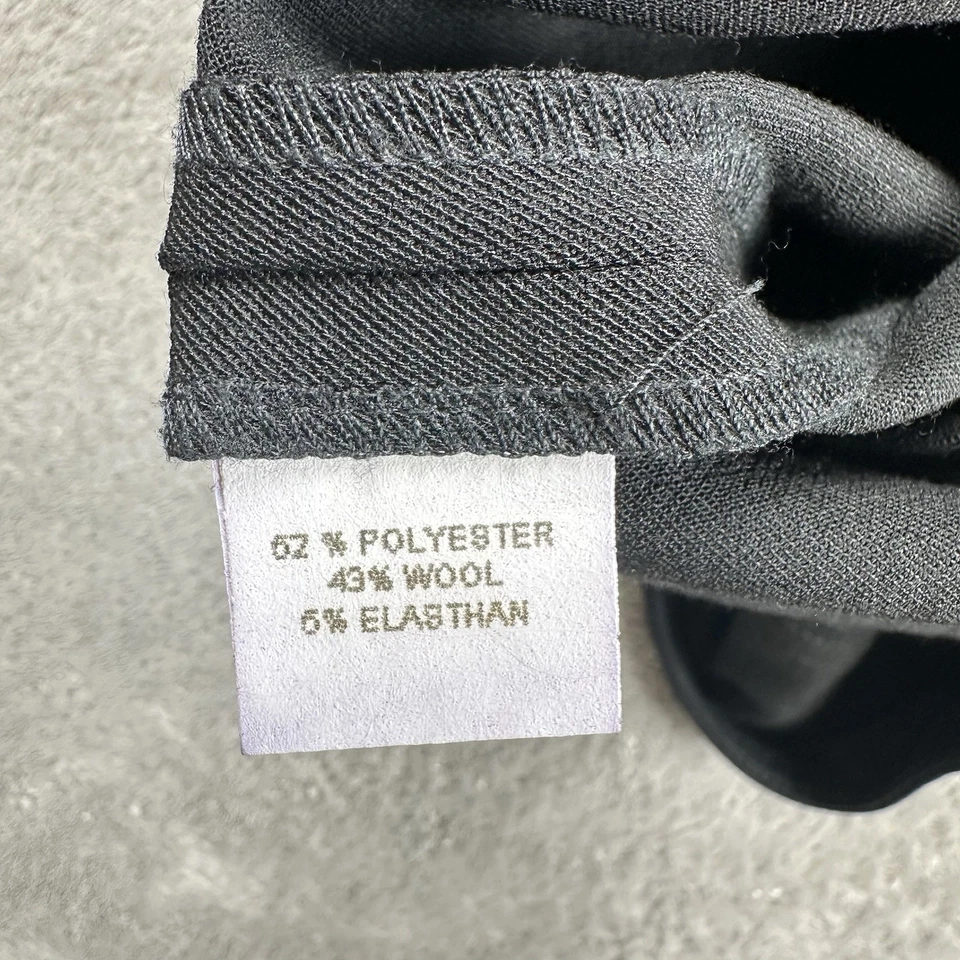 Pantalones de vestir Jenne Maag para mujer de pierna ancha negros mezcla de lana pantalón de trabajo profesional 10P Foto 4 de 4